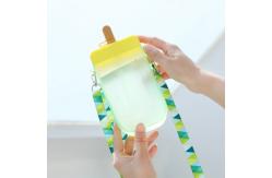 China 300ml Plastic Cute Water Bottle Multicolor With Straw supplier