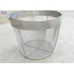 Round Stainless Steel Wire Mesh Baskets , 304 316 Wire Mesh Filter Basket for sale