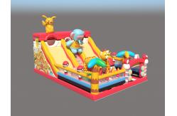 China Pikachu Park Commercial Inflatable Bouncy Castles With Big Slides supplier
