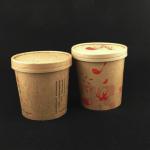 250ml 8 Oz Paper Soup Bowls Recyclable Takeaway Heat Resistant Cups