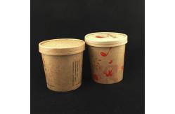 China 250ml 8 Oz Paper Soup Bowls Recyclable Takeaway Heat Resistant Cups supplier