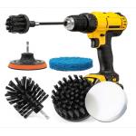 Extended Long Attachment Drill Scrubber Brush 6 Pack Black for sale