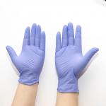 China Powder Free Disposable Nitrile Examination Gloves Free Sample Purple Color manufacturer