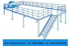China Two Level Mezzanine Warehouse System , Powder Coated Mezzanine Floor Systems supplier