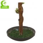 Water Drop Shape 5ft Artificial Topiary Tree , Faux Topiary Balls In Pots