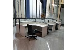 China Open Office Staff Workstations Modular Glass Screen Workstations Desk supplier