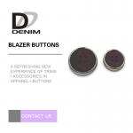 Fashion Round Blazer Coat Buttons With Silver Metal & Plastic Material Combination Button for sale