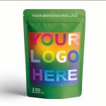 Wholesale Custom Printed Mylar Smell Proof 3.5g 7g 14g 28g Food Stand Up Pouch Zipper Plastic Laser Tereo 3.5g Bags With Window for sale