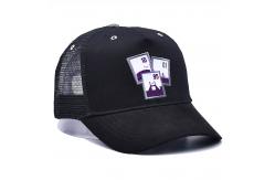 China Unisex Constructed Cotton Front 6 Panel Trucker Cap High Profile Crown supplier