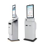 Multi Currency Cash Payment Terminal Kiosk With Printer Touchscreen Display for sale