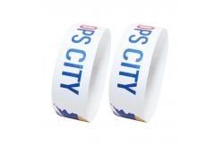 China Barcoding Tyvek Paper Wristbands Custom Logo Printing Tear Resistant supplier