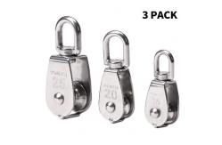 China Stainless Steel Single Wheel Swivel Eye Pulleys Lifting Pulley Block supplier