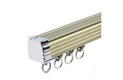 China 2m Modern Brushed Anodize Bendable Double Curtain Track supplier