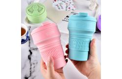 China 5.5*13cm 12oz Drinkware Bottle Collapsible Silicone Coffee Cup Gift Customization supplier