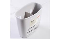 China Irregular Double Lattice Cutlery Storage Box with Match Suction Cup supplier