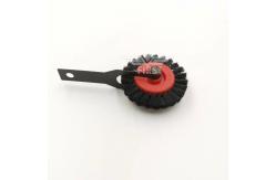 China Chinese Hard Brush Wheel Printer Machine Feeder Brush With Support supplier