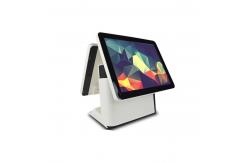 China 15 Inch Dual Screen Windows POS System Pure Capacitive Touch Restaurant POS supplier