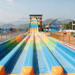 Customized Commercial Interactive Multi-Lane Racer Water Slide for sale