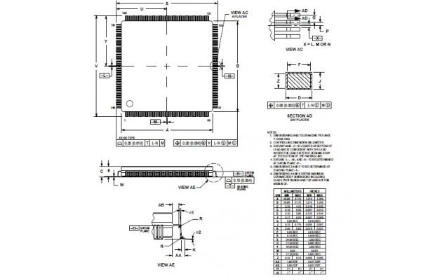 Integrated Circuit Chip C68360 QUad Integrated Communication Controller (QUICC) MC68360EM25K MOTOROLA QFP240
