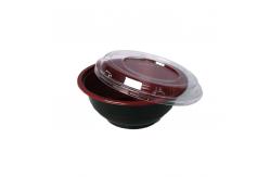 China Red And Black Noodle Soup Container Disposable Plastic Noodle Bowl supplier