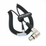 Coiled Twist Camera Power Cable Monitor Power Cable XLR 4 Pin Female To Right Angle 0B 2 Pin Male for sale