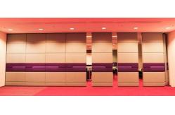 China Unique Acoustic Folding Partition Walls Fabric Surface Sliding Aluminium Roller Track supplier