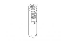 China Pedestrian Management 219mm Cylinder Dropbox Card Collector SS304 supplier