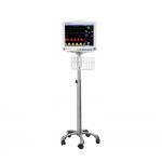 304 Stainless Steel Rolling Patient Monitor Trolley Height Adjustable For Ward for sale