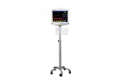 China 304 Stainless Steel Rolling Patient Monitor Trolley Height Adjustable For Ward supplier