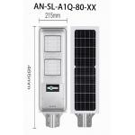 Waterproof IP65 All In One LED Solar Street Light Stainless Steel Material 80W