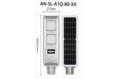 China Waterproof IP65 All In One LED Solar Street Light Stainless Steel Material 80W supplier
