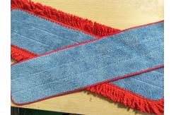 China 24 Quickie Dust Mop Microfiber Polyester Velcro Backing Dust Mop Pad supplier