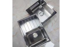 China 304 Stainless Steel Double Bowl Kitchen Sink with Drainer supplier