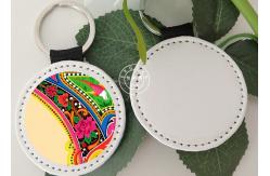 China Leather Sublimation Custom Blanks Keychain Heart Round Rectangular Shapes supplier