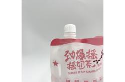 China CMYK 4 Layer PE Custom Juice Pouches Plastic Liquid Pouches With Nozzle supplier