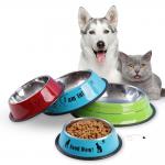 Pet Bowl Non-Slip Stainless Steel Material Customized SublimationEasy Cleaning Cups Pails for sale