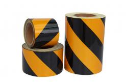 China Slant Color Warning Reflective Tape Stong Adhesive Waterproof supplier