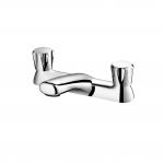 Bath Taps Mixer  Bathroom Filler Tub Tap Monobloc Dual Lever Chrome Brass Faucet for sale