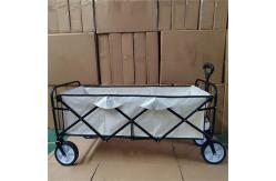China Easy Control Collapsible Shopping Cart Metal Frame Folding Camping Wagon supplier