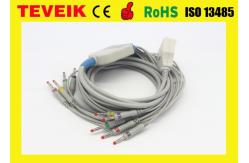 China ECG cable with integrated 10 lead wires for Fukuda ME EKG machine supplier