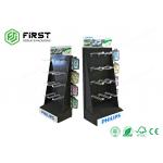 Custom Matte Black Folding Corrugated Cardboard POP Displays Hook Display