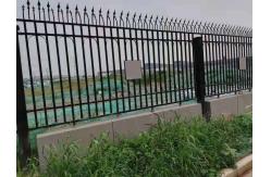 China 8x10FT Galvanized Metal Tubular Fencing Customized Black Security Fencing supplier