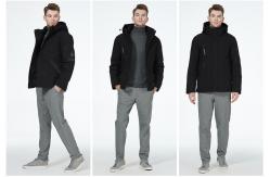 China Stylish Down Jacket Men'S With Arm Pocket Individual Linen Jacket Mens Casual supplier