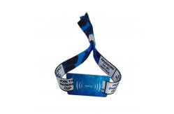 China Adjustable Custom NFC Wristband Fabric Woven RFID Smart Wristband For Events supplier