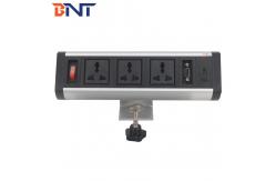 China office power clamp-on desk edge socket /desktop clamp-on ac power outlet supplier