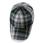 Fashion Checked Six Panel Plaid Baseball Hat / Unisex Baseball Caps With Custom Buckle for sale