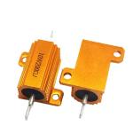 RX24 75W 820 Ohm Power Golden Aluminium Housed Metal Shell Case Wire Wound Resistor Wirewound for sale