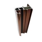 Customized Aluminum Frame Profile , T5 / T6 Aluminium Windows Wood Finish