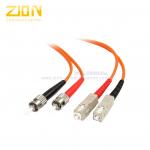 Duplex ST to SC Multimode Fiber Optic Patch Cord for Telecommunication Networks for sale