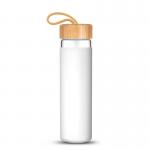 20oz Shatter Resistant Glass Drinking Bottles With Lids , Food Grade Glass Gym Bottle for sale